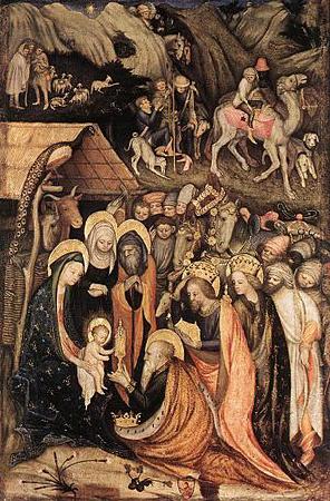 Stefano da Verona Adoration of the Magi Norge oil painting art